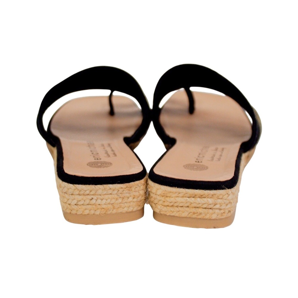 ERIC MICHAEL 'Claudia' Toe Ring Sandal Black Women's Size 7- Casual Chic - Picture 7 of 9